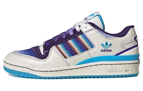 adidas originals FORUM 织物 耐磨透气 低帮 板鞋 白紫蓝 IF8181