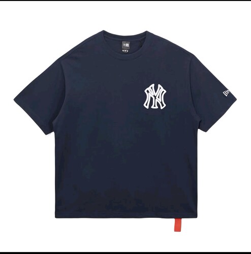 New Era SS25 MLB纽约洋基队透气休闲圆领短袖T恤男女同款苏州仓