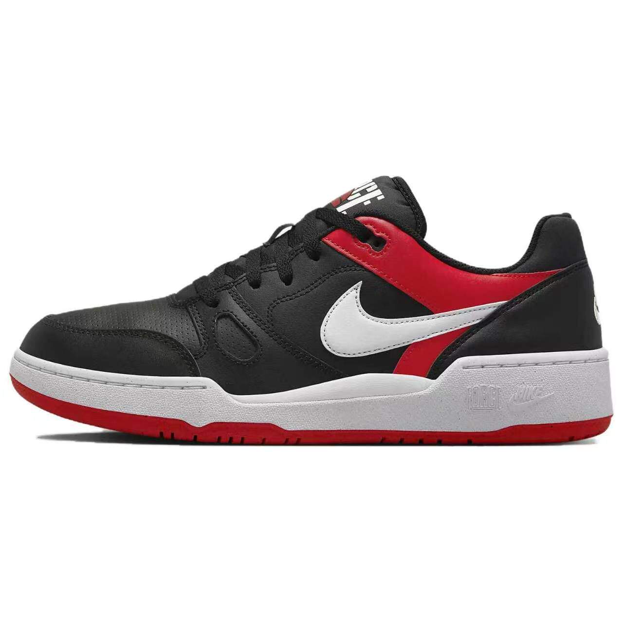 Nike Full Force 复古简约 低帮 男款 黑红色 FB1362-003