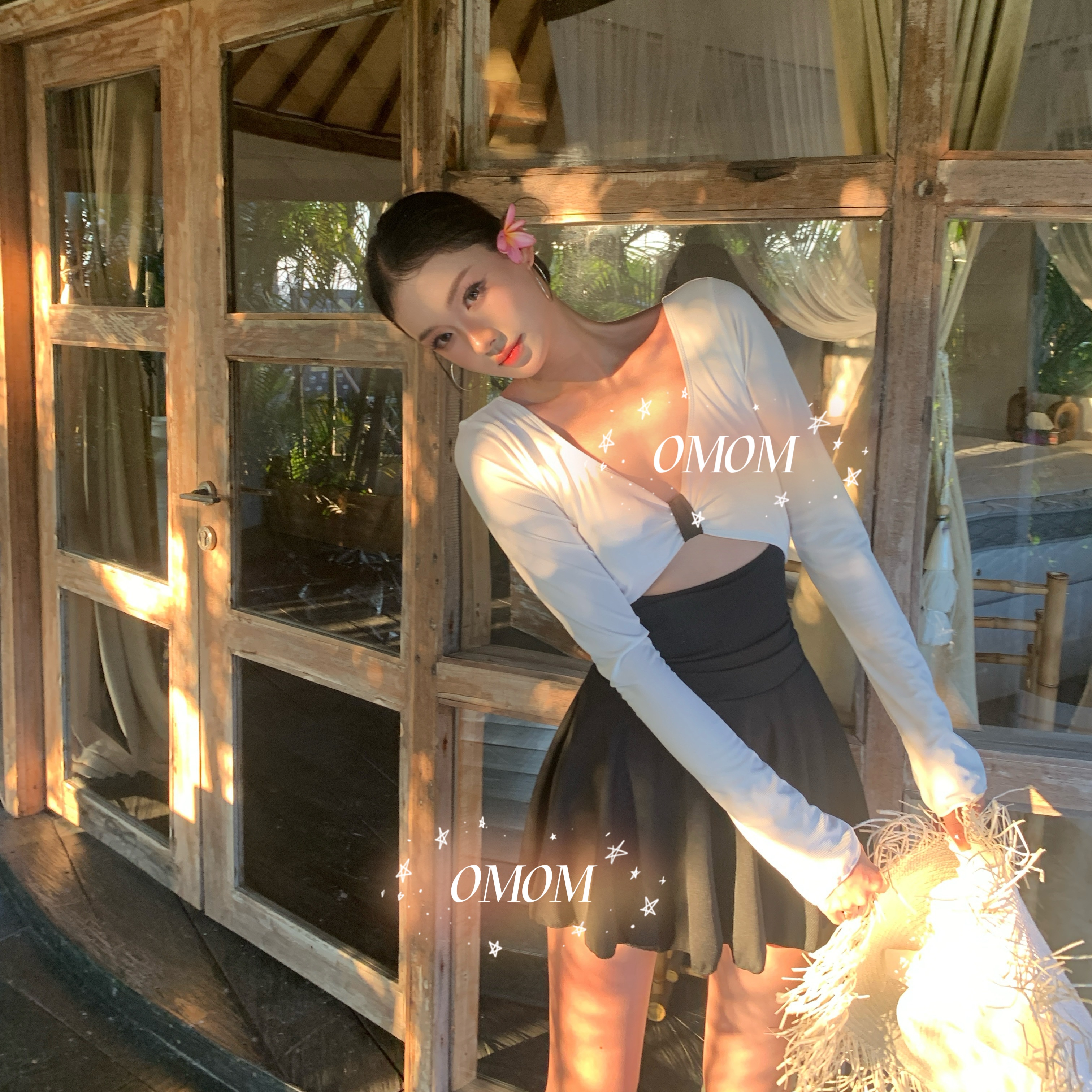 双笙玫瑰 简约连体裙式泳衣两件套显瘦遮肚保守温泉度假游泳4215