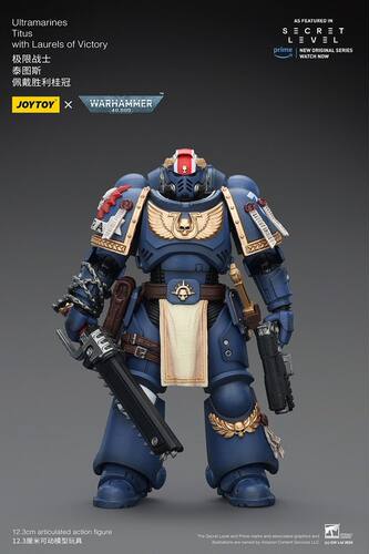 现货JOYTOY暗源战锤极限战士泰图斯佩戴胜利桂冠梅陶罗斯可动手办