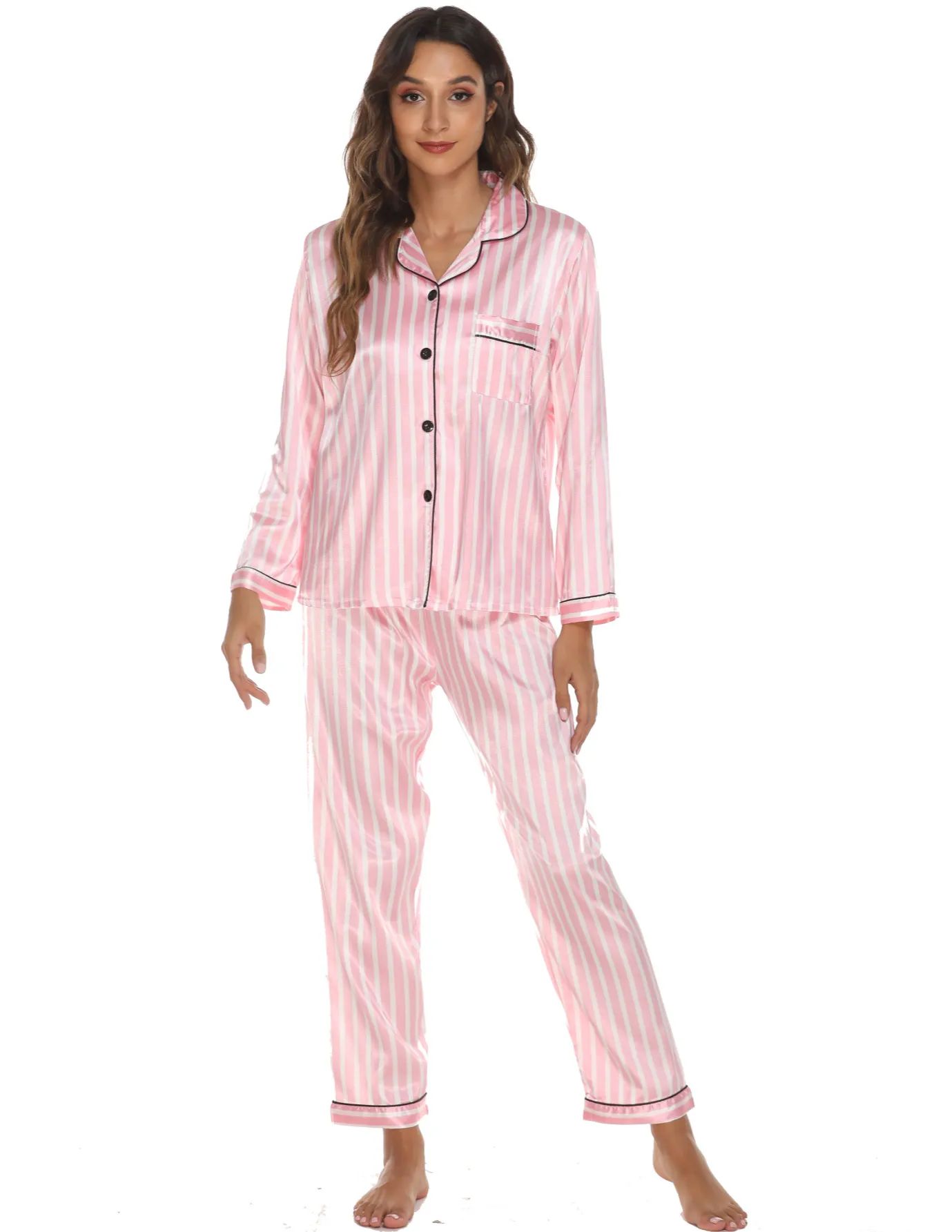 Long Trousers Pjamas for Women Home Wear Suit Multi Colors S