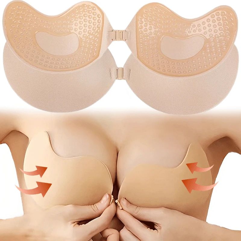 Women Push Up Bra Adhesive Pasty Strapless Bras Reusable Nip