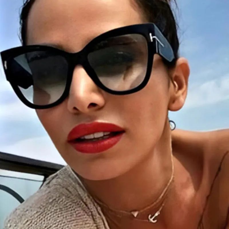 Women Sunglasses New Fashion Brand Designer Cat Eye Female