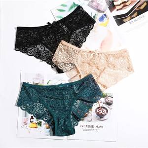 3pcs/Pack Sexy Women Lace Panties Underwear Lace Briefs Tran