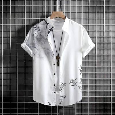 Simple Men'S Shirt 3d Printed Retro Fashion Top Loose Oversi