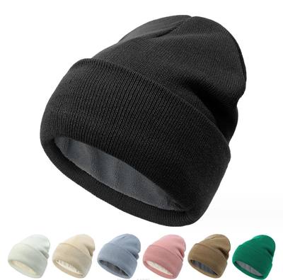 Winter Women's Hat Fleece Lined Warm Men Beanie Hat Fahion K