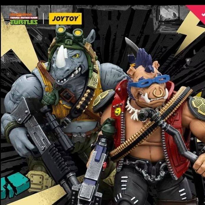 JOYTOY暗源忍者龟比博洛克斯代迪可动兵人模玩人偶手办新年礼品男