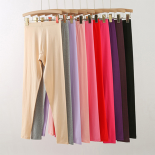 秋裤女士打底裤线裤纯棉毛裤内穿衬裤大码秋冬季莱卡棉保暖裤薄款