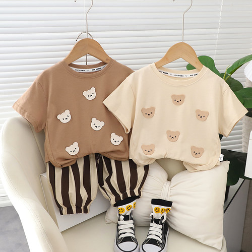 男童夏装套装2023新款洋气儿童衣服薄款网红童装帅气宝宝夏季套装