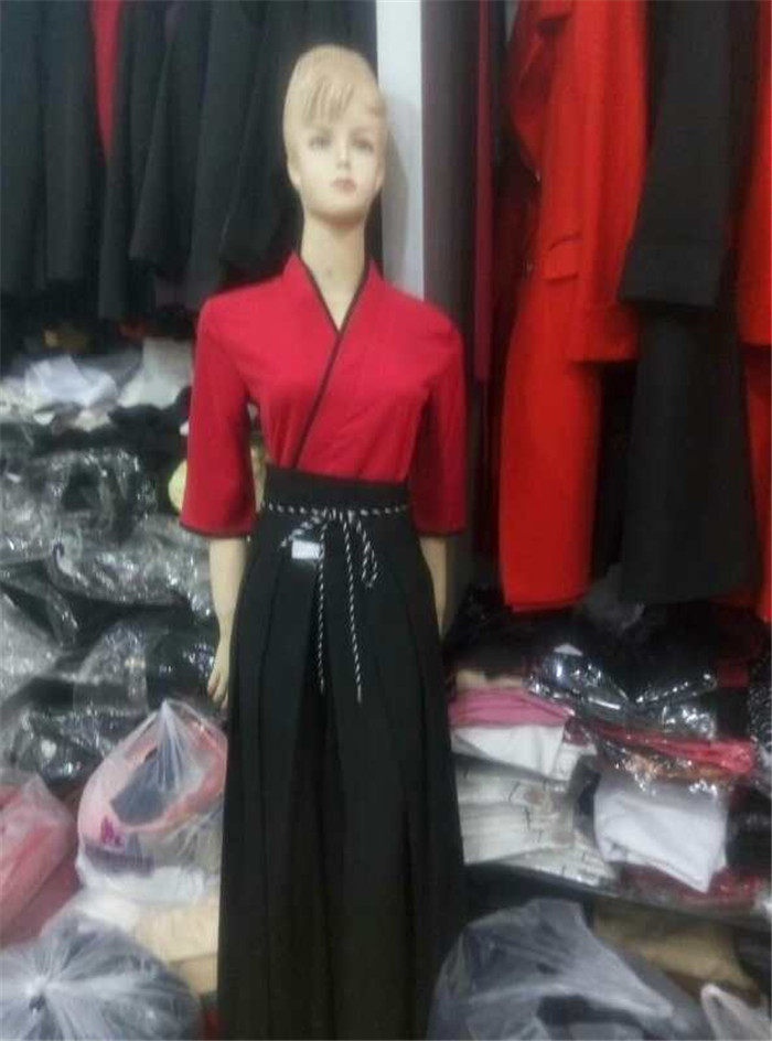 日式工作服 和服 韩国寿司料理店工衣黑色腰封裙裤剑道裤订做款