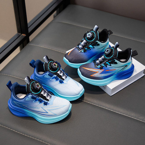 儿童运动鞋2025春季新款中大童透气网面防滑减震男孩跑步鞋