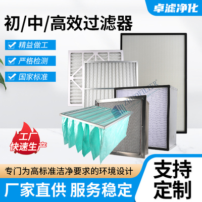 初效板式过滤网中高袋式过滤器