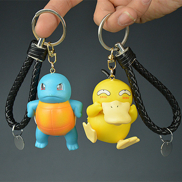 傲娇杰尼龟可达鸭钥匙扣挂件卡通网红抖音盲盒玩具书包卡通玩具