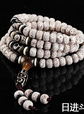 天然海南星月菩提108颗项链高密顺白情侣手串男女佛珠手链毛衣链