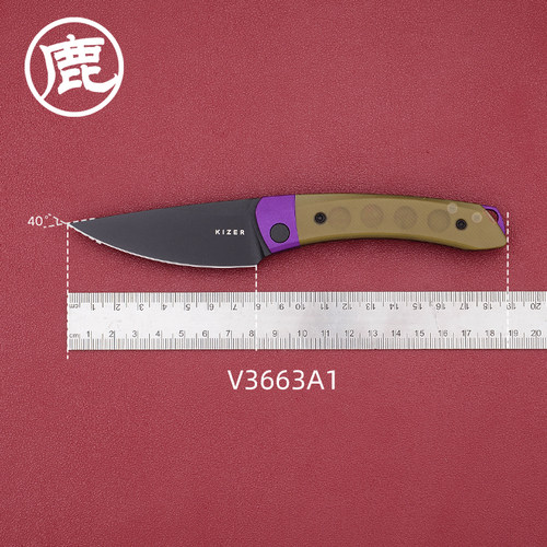 KIZER凯泽户外装备小折刀 野营工具露营多用途装备小刀V3663系列
