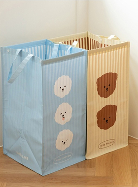 大容量环保收纳袋分类整理日式卡通DIY高品质编织防水抗污脏衣篓