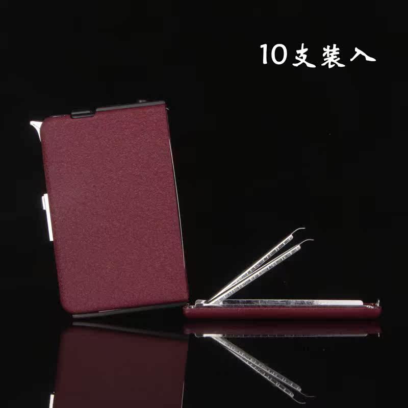 正品自动弹10支带防风充气打火机一体创意超薄烟盒男士时尚