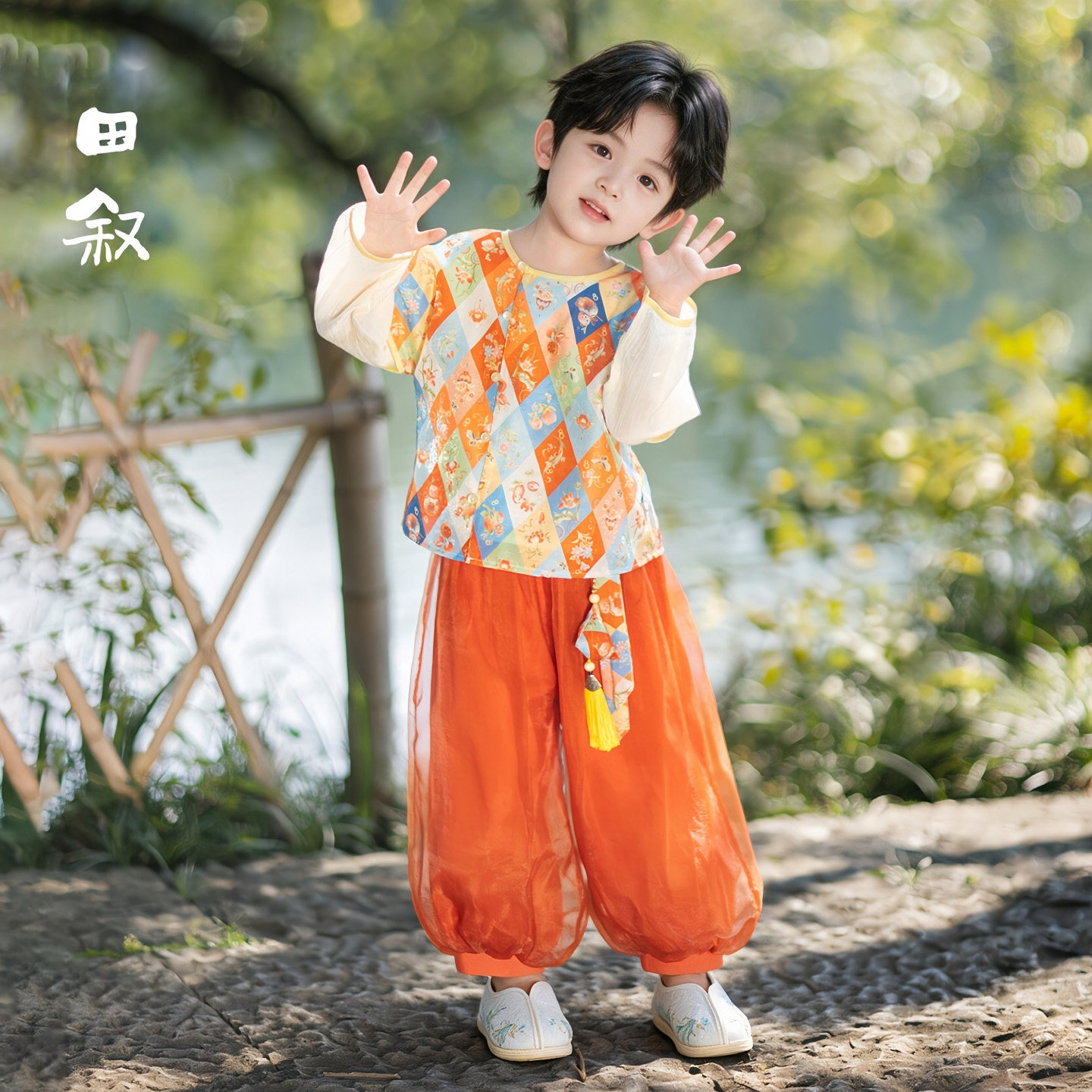 男童汉服套装2026新款秋季儿童国风古装男孩新中式唐装日常两件套