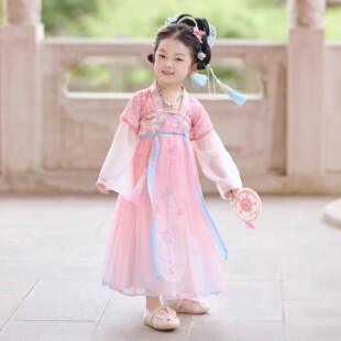 汉服女童2026新款春装儿童中国风超仙古装裙子公主高端连衣裙唐装