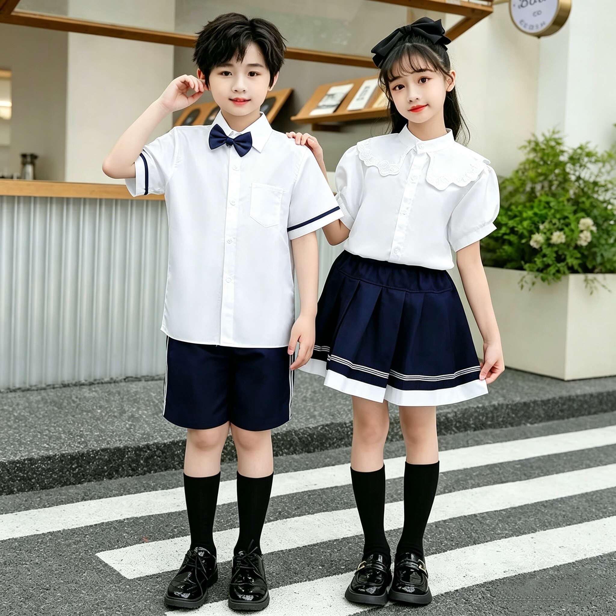 儿童学院风校服2026年中小学生大合唱演出服装朗诵表演服装