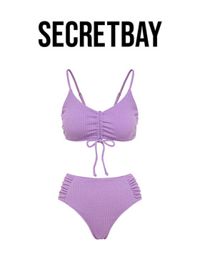 SECRETBAY Bay Of Lslands系列螺纹抽皱分体式泳衣 SY82409