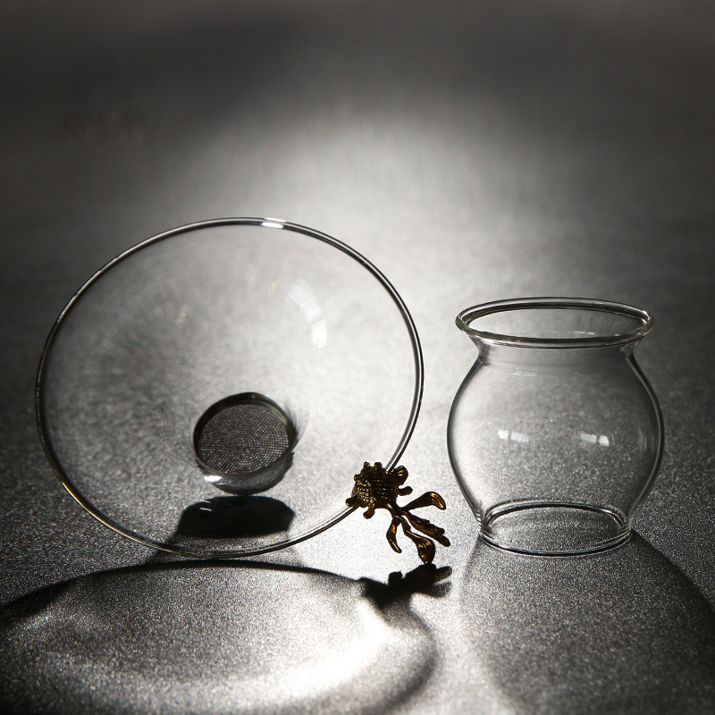 玻璃茶漏个性创意茶滤套装功夫茶具配件茶叶过滤网泡茶器茶隔漏斗