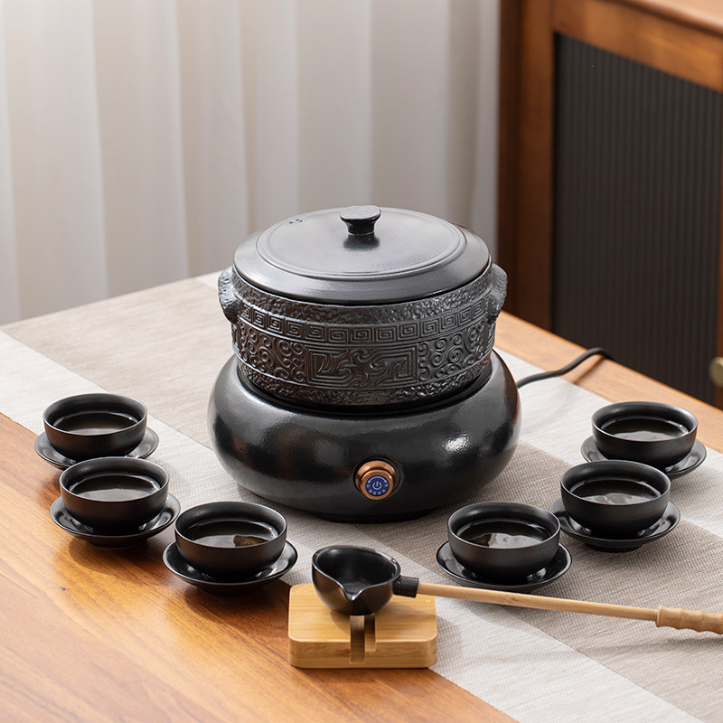 电陶炉耐高温煮茶壶黑茶白茶专用勺式陶瓷烧茶泡茶壶茶具套装家用