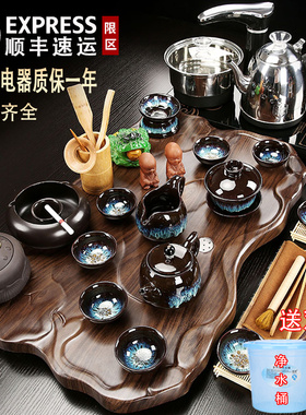 茶具套装家用客厅整套自动上水分体一体功夫泡茶台茶盘烧水壶简约