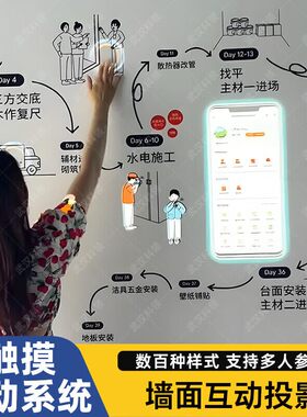 全息墙面投影机儿童互动霍尔沃兹魔法墙互动软件展厅儿童乐园