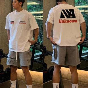 休闲简约宽松夏季 T恤cleanfit美式 百搭ins 短袖 重磅纯棉2025爆款