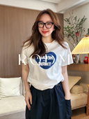 女装 2026新款 夏季 大码 胖MM显瘦爱心字母印花圆领正肩短袖 T恤上衣