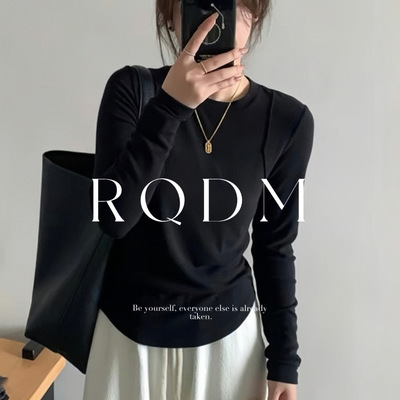 修身内搭打底显瘦圆领正肩长袖T