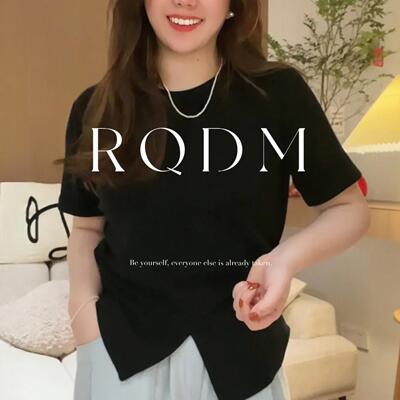 设计感显瘦圆领正肩短袖T恤上衣