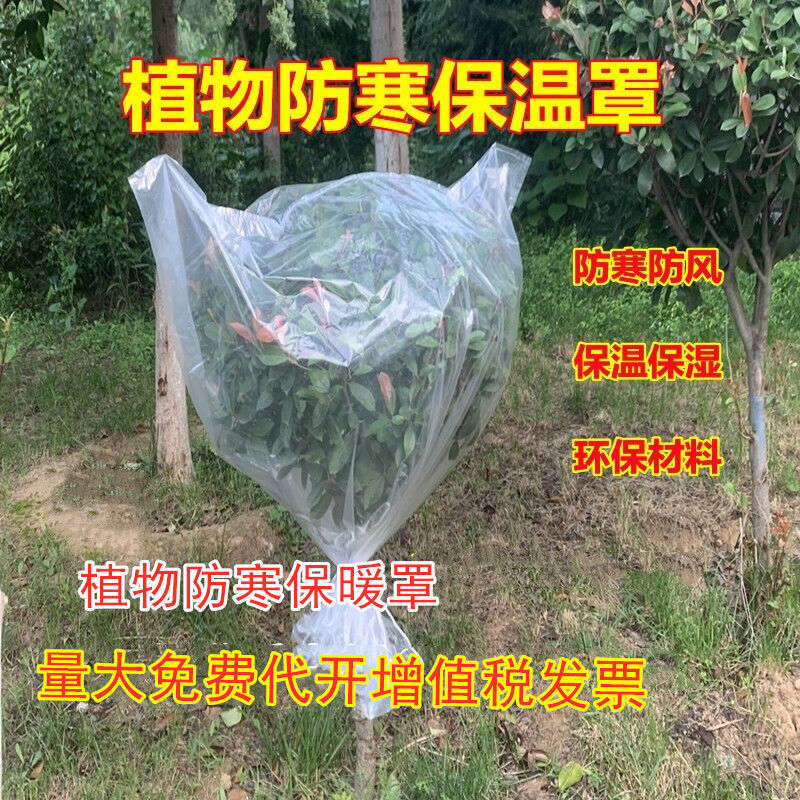 果树防冻布植物防寒罩保温袋花卉绿植盆栽过冬塑料膜透明户外套