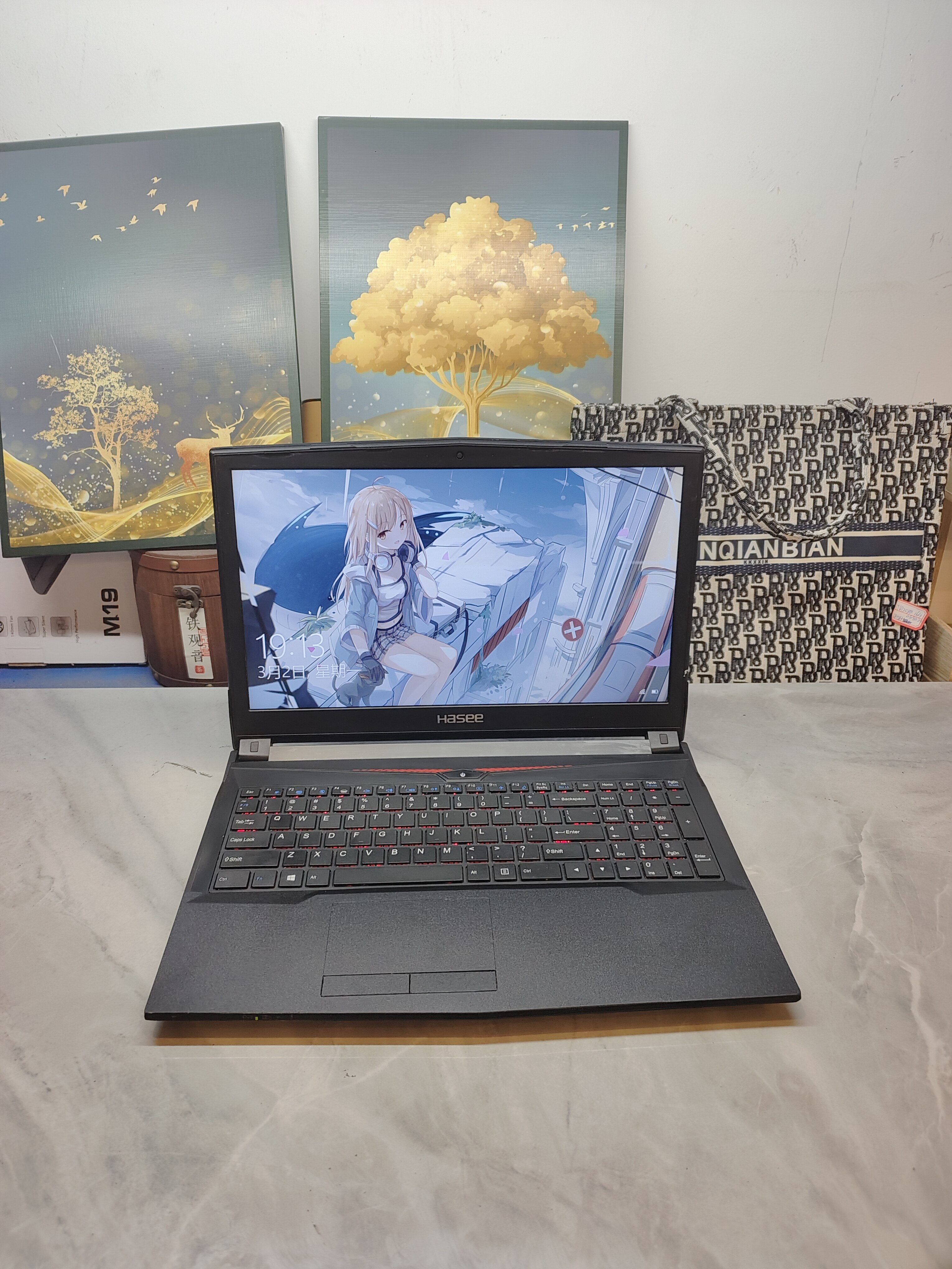 二手神舟战神8代i7六核游戏本GTX1050Ti 4G独显王者荣耀 英雄联盟