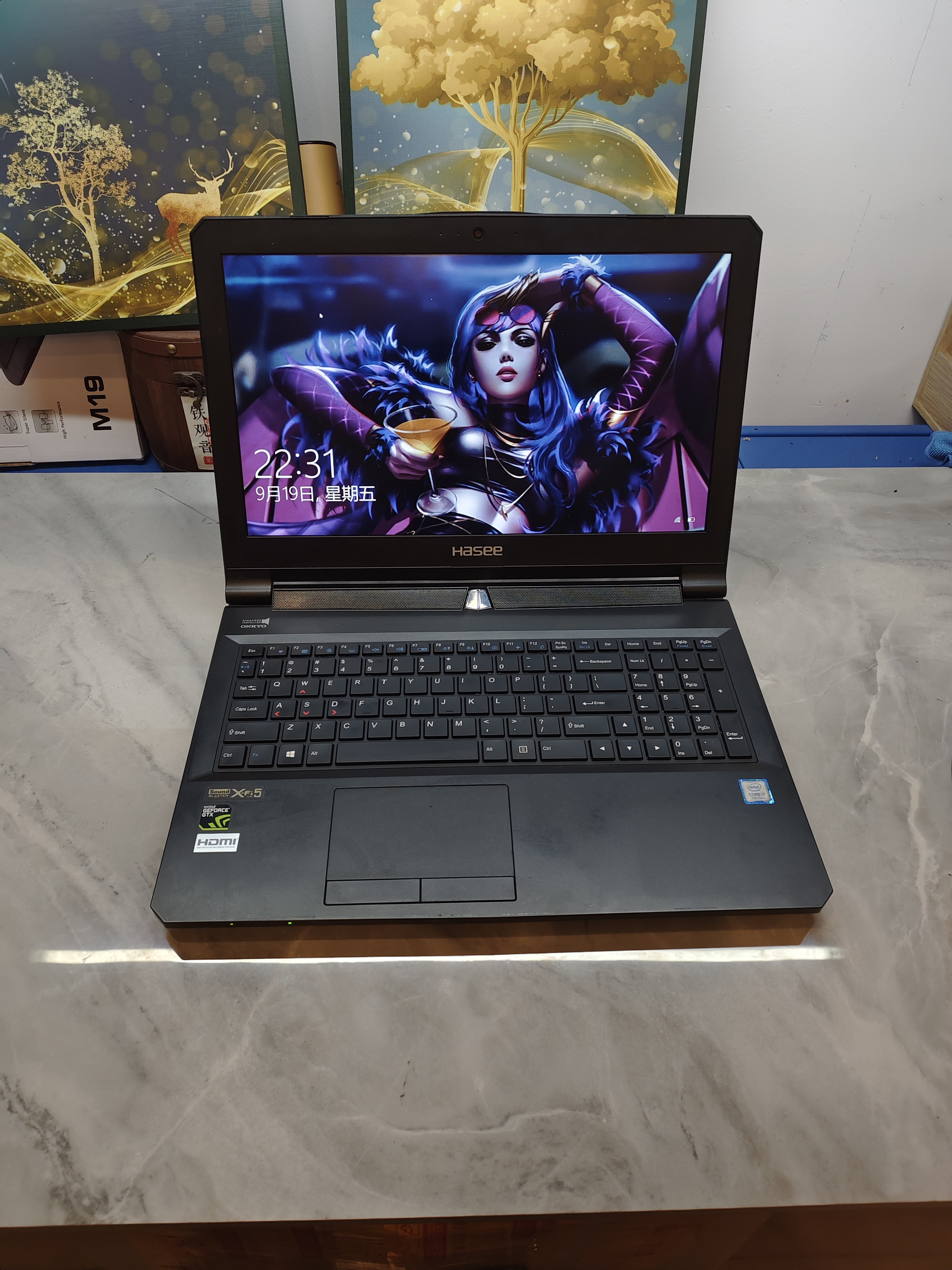 二手神舟游戏本7代i7四核GTX1060独显6G英雄联盟王者荣耀绝地求生