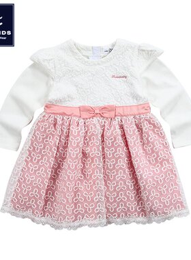 TWINKIDS韩国小木马童装春秋款儿童女婴童蕾丝连衣裙T5SN0O01