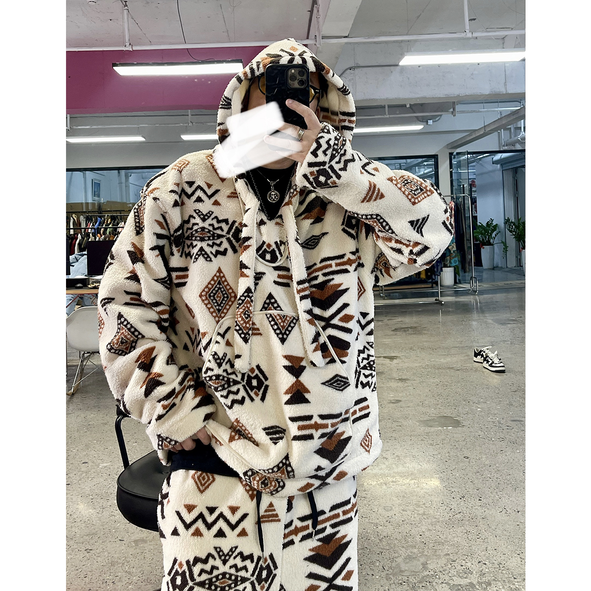 Medaigual连帽民族风卫衣套头