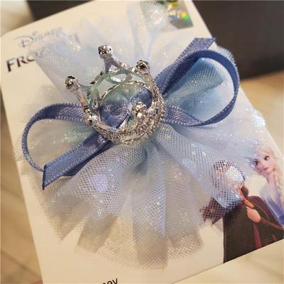 冰雪奇缘艾莎公主发饰蝴蝶结儿童发夹迪士尼正版皇冠女童头饰1015