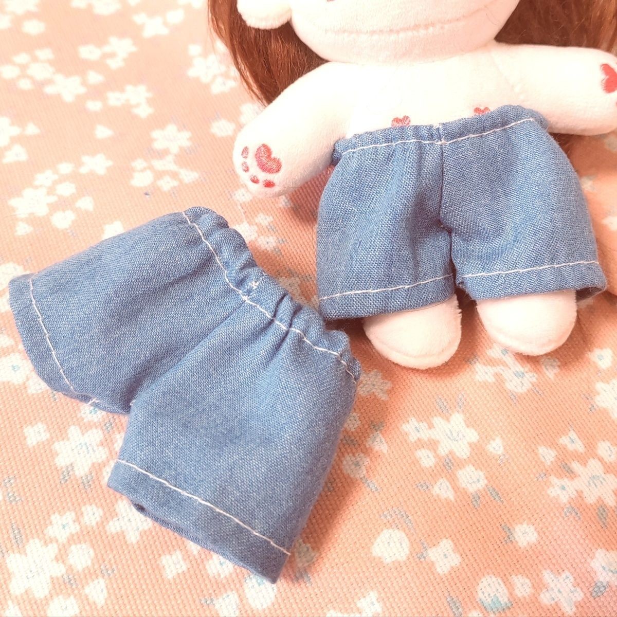 潮流10cm15cm20棉花娃娃公仔玩偶娃衣衣服不卡档流行牛仔裤斜纹裤