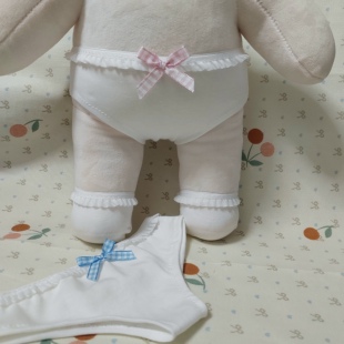 站姿坐姿40cm胖体10cm15cm20cm棉花娃娃蝴蝶结弹力裤衩袜子娃衣