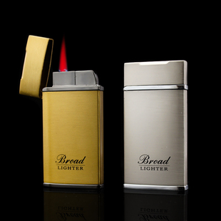 博达打火机充气防风红色火焰打火机个性创意户外金属烟具男士潮流