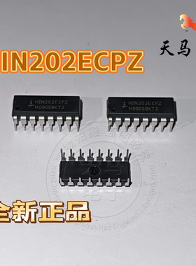 全新正品、INTERSIL HIN202ECPZ 、接口IC 收发器 驱动芯片DIP-16