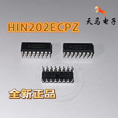 全新正品、INTERSIL HIN202ECPZ 、接口IC 收发器 驱动芯片DIP-16