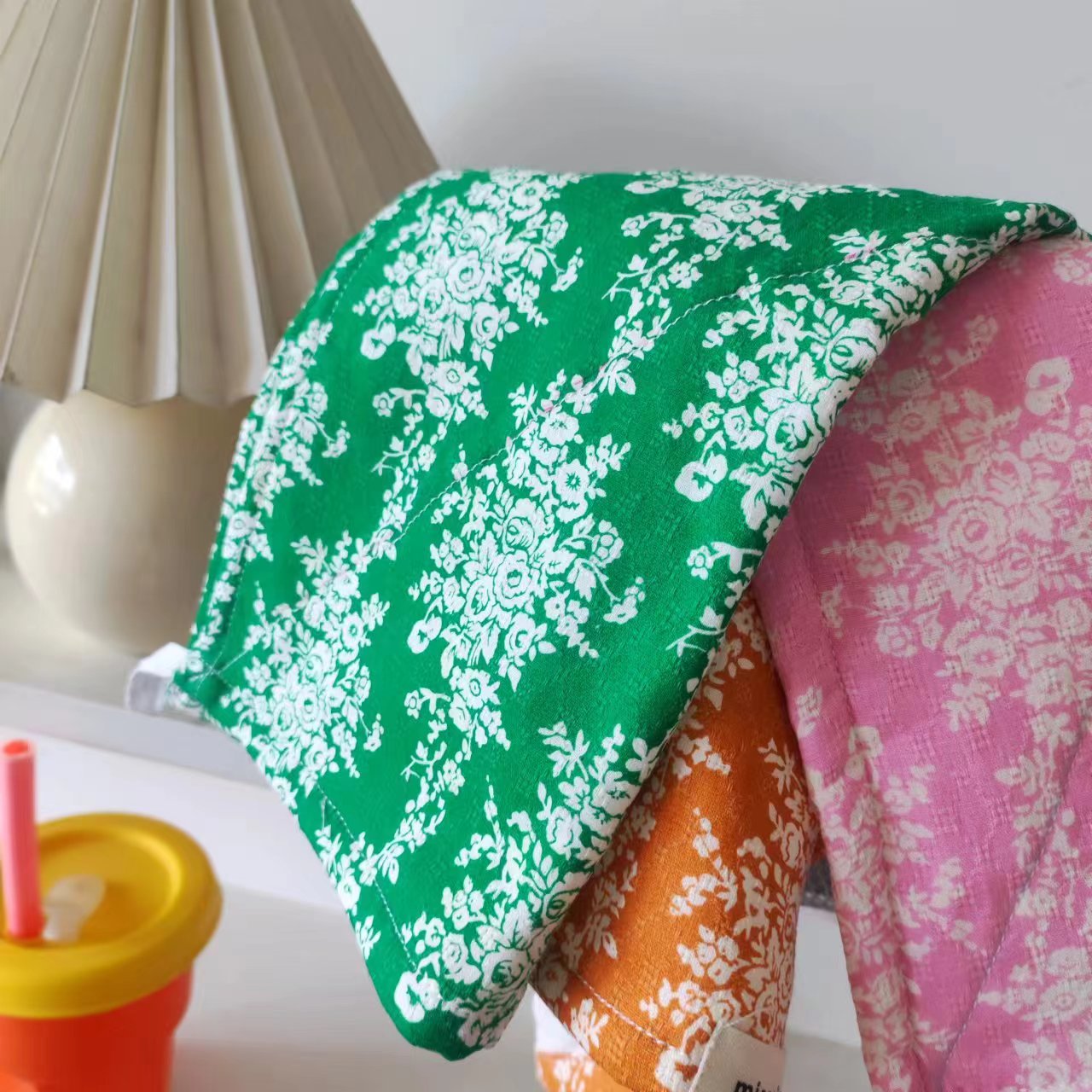 韩系碎花纯棉餐巾餐垫方巾杯垫ins风厨房擦手巾厨房垫布小手帕