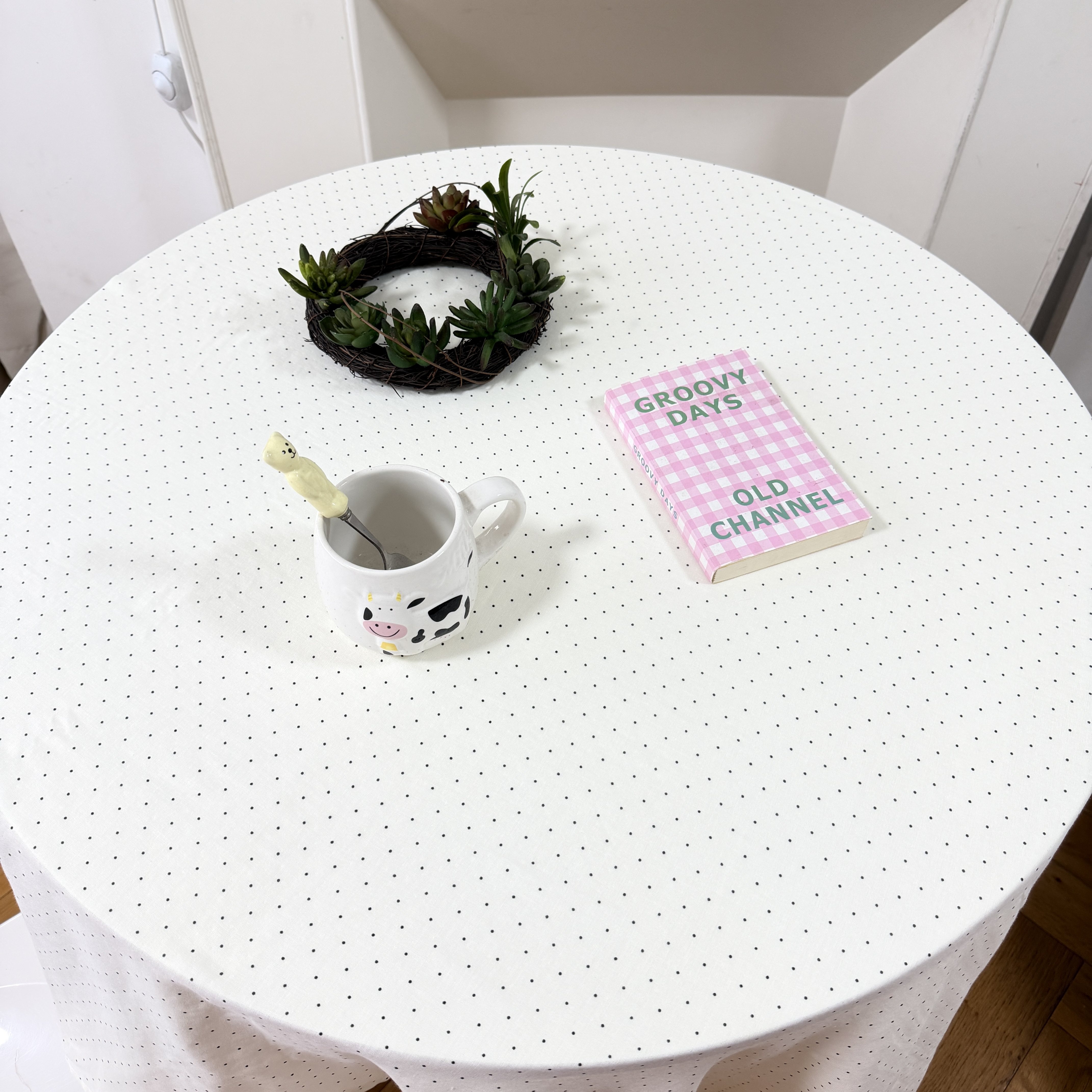 ins摆拍神器~自留推荐奶乎乎波点纯棉桌布全棉桌布野餐垫,居家布艺,桌布,淘宝优惠券,粉丝福利购,淘宝优惠卷