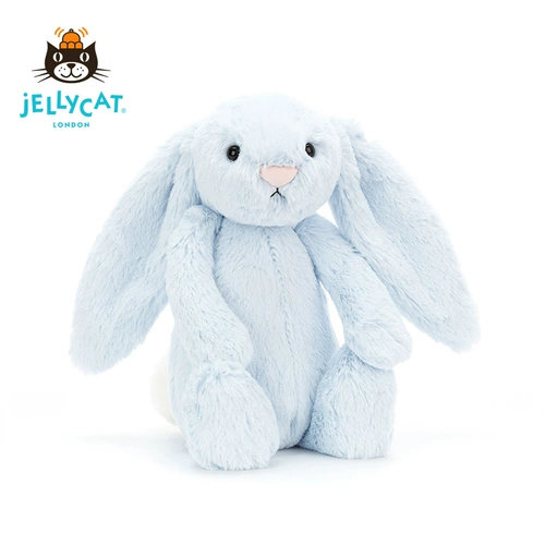 Jellycat, застенчивый синий мягкий милый кролик, мягкая кукла, Великобритания, подарок на день рождения