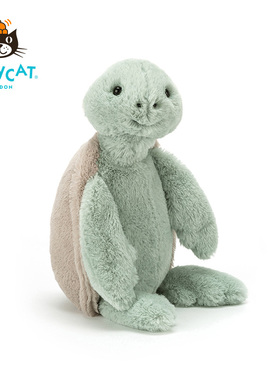英国Jellycat害羞乌龟毛绒玩具绿色玩偶公仔创意摆件