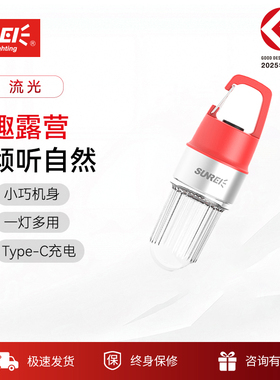 山力士户外露营徒步便捷式多场景水瓶灯悬挂式挂灯聚光手电筒